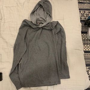XL grey and black striped hoodie